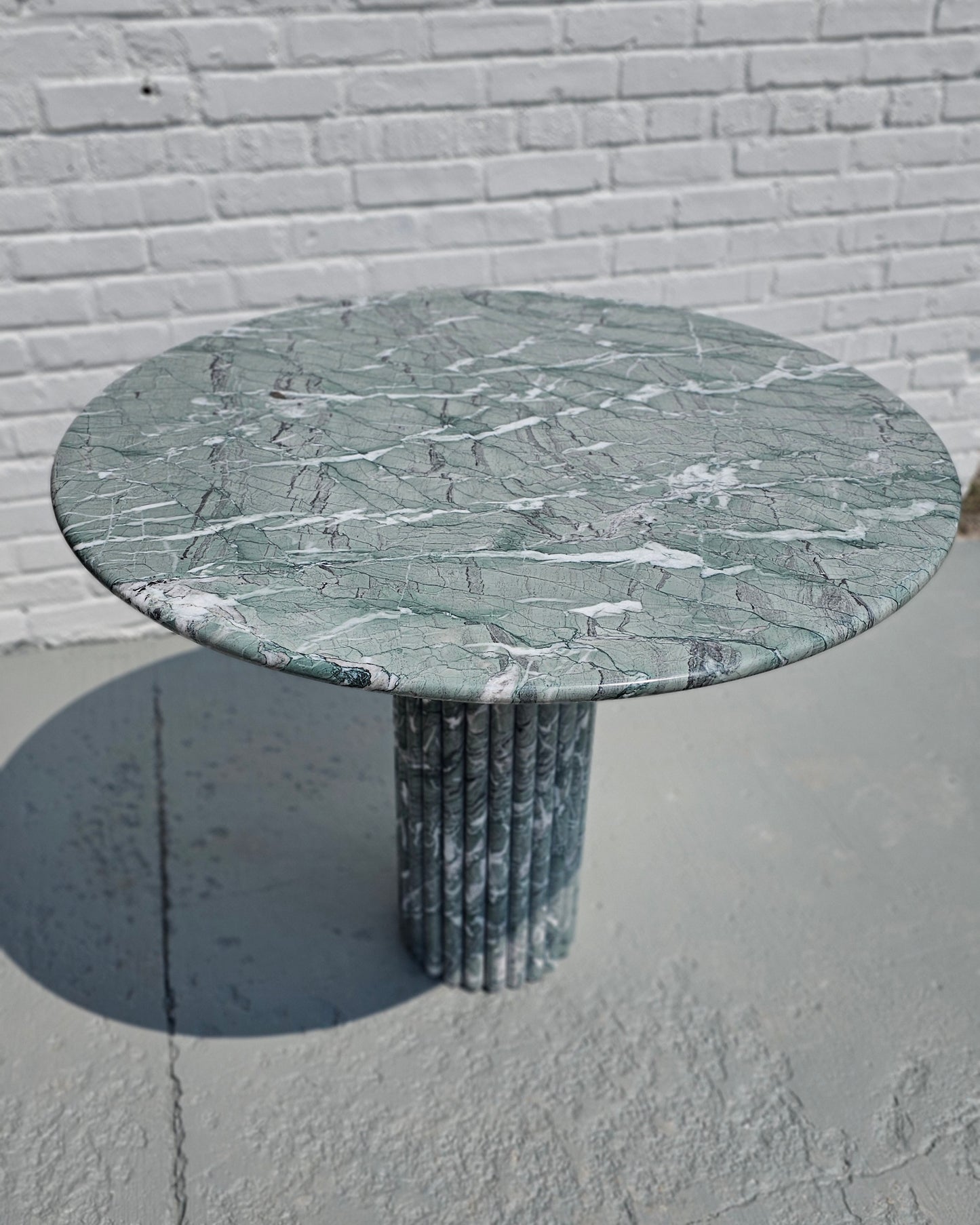 Small Dining Table in Pale Green Marble