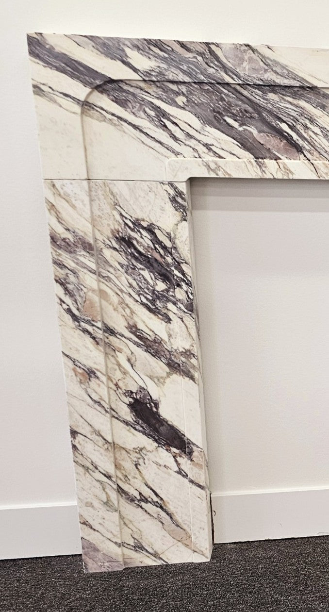 Modern Calacatta Viola Fireplace