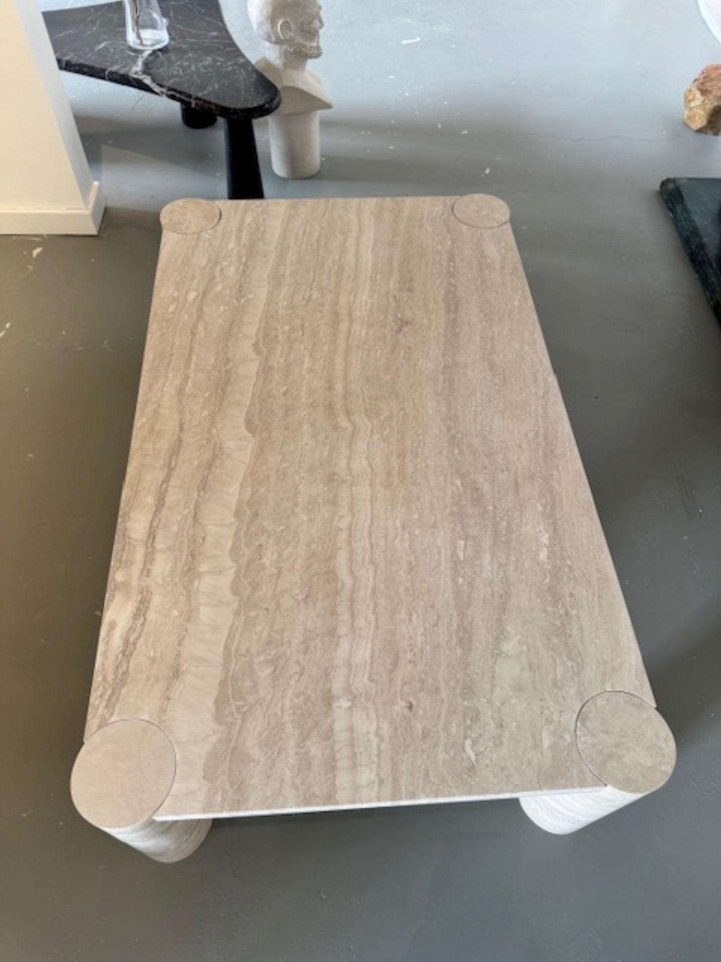 Available Now! Our Pauline Coffee Table in Cream Travertine