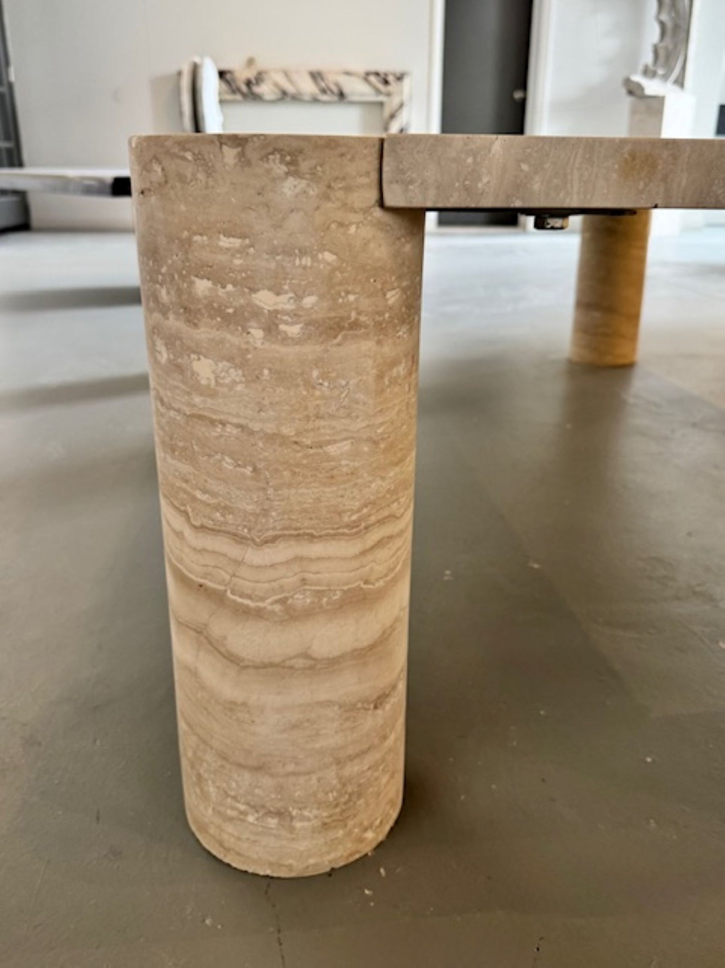 Available Now! Our Pauline Coffee Table in Cream Travertine