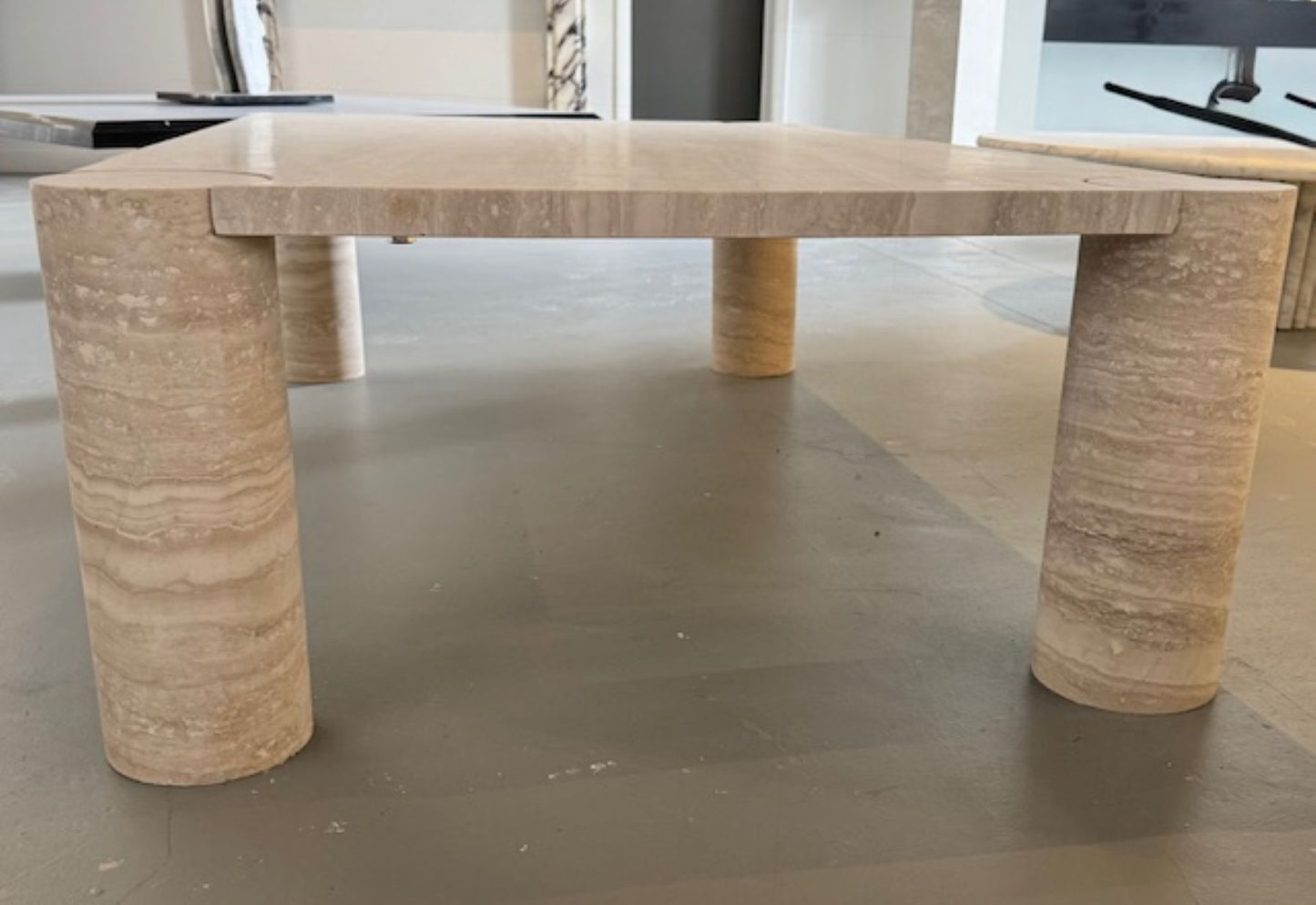 Available Now! Our Pauline Coffee Table in Cream Travertine