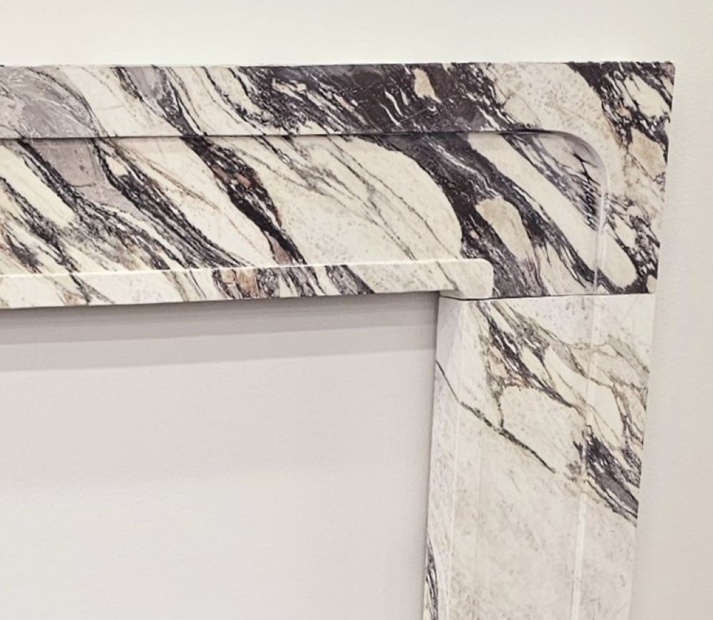 Modern Calacatta Viola Fireplace